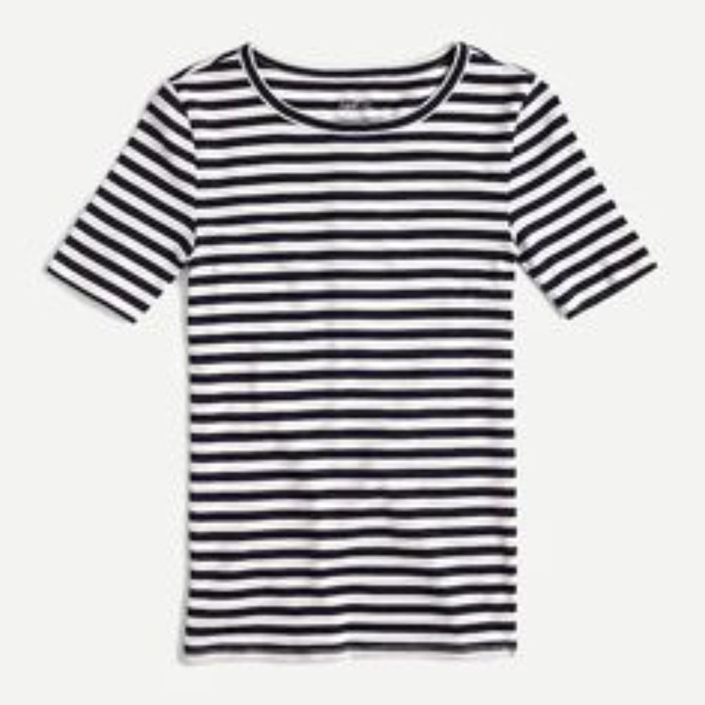 J Crew Slim perfect T-shirt stripe navy/ivory XS